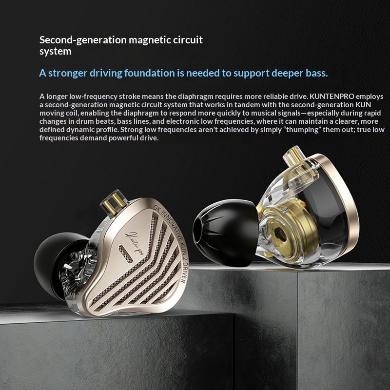 Audiophile Headphone Wired - سماعات أذن داخلية GK KUNTEN PRO