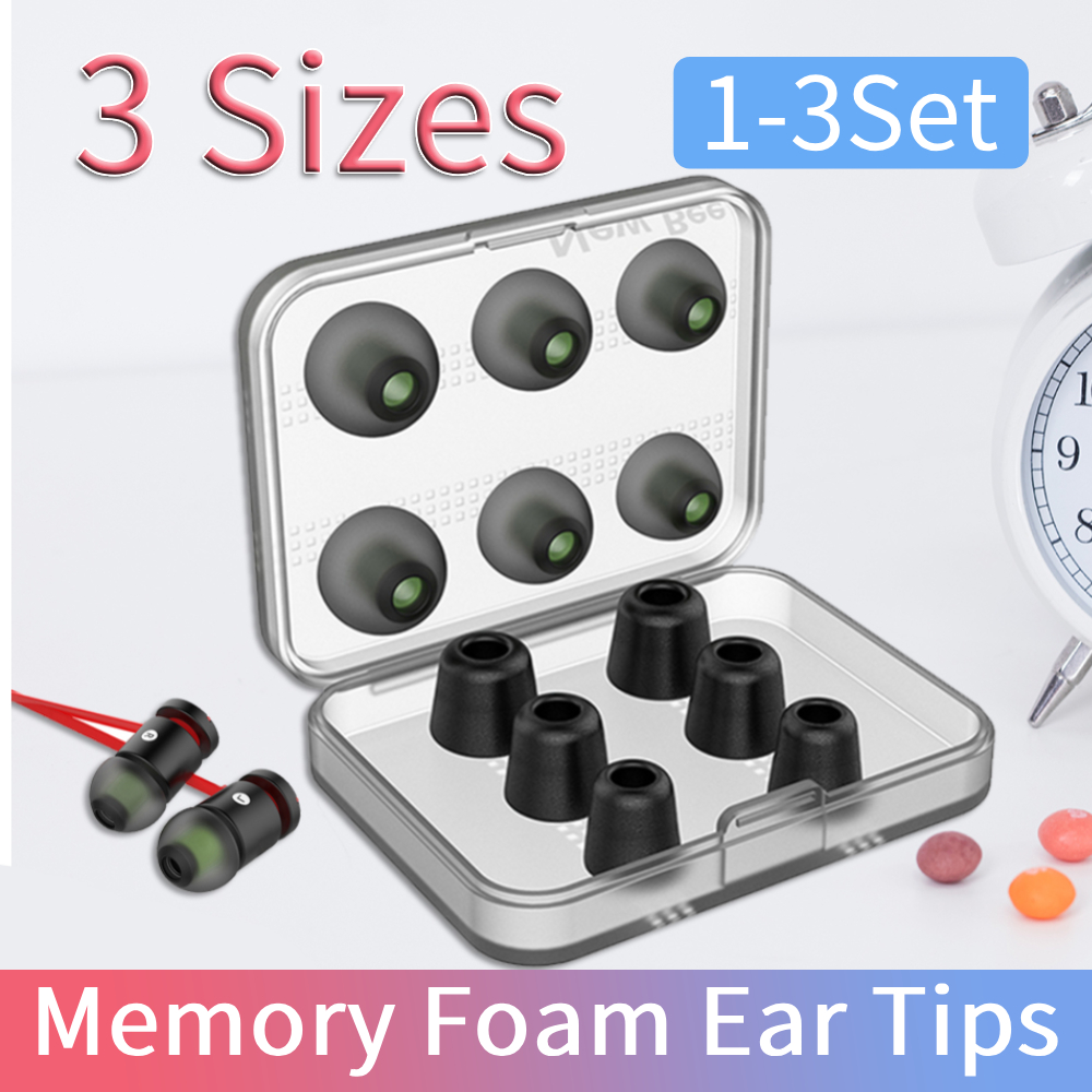 Earphone Foam Tip - 1-3 مجموعات من أطراف سماعات الأذن