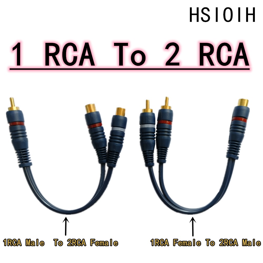 Audio Splitter Y - خط كوبر سلك 2 RCA أنثى