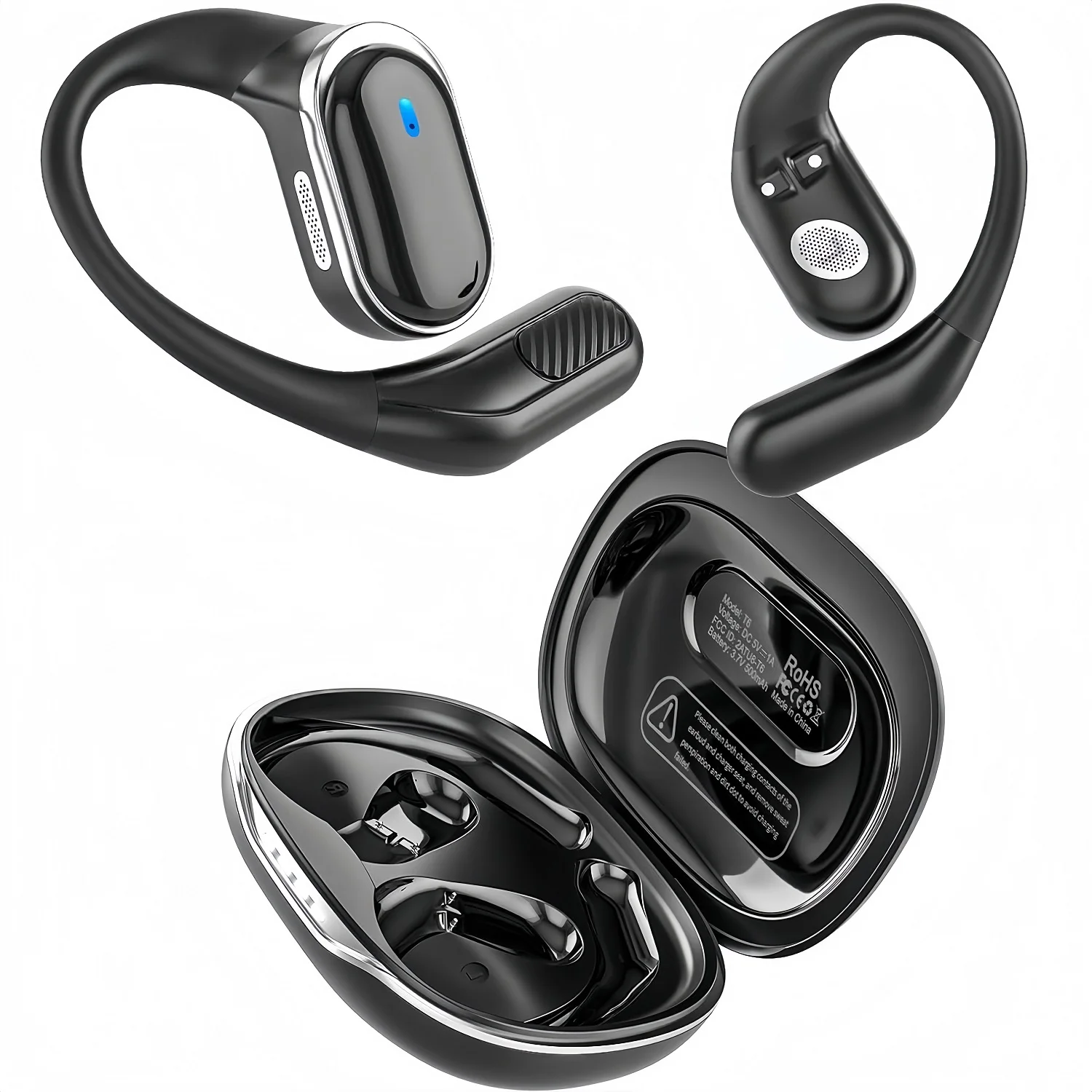 Sports Earphone Hook - سماعات أذن بلوتوث لاسلكية مع ميكروفون،