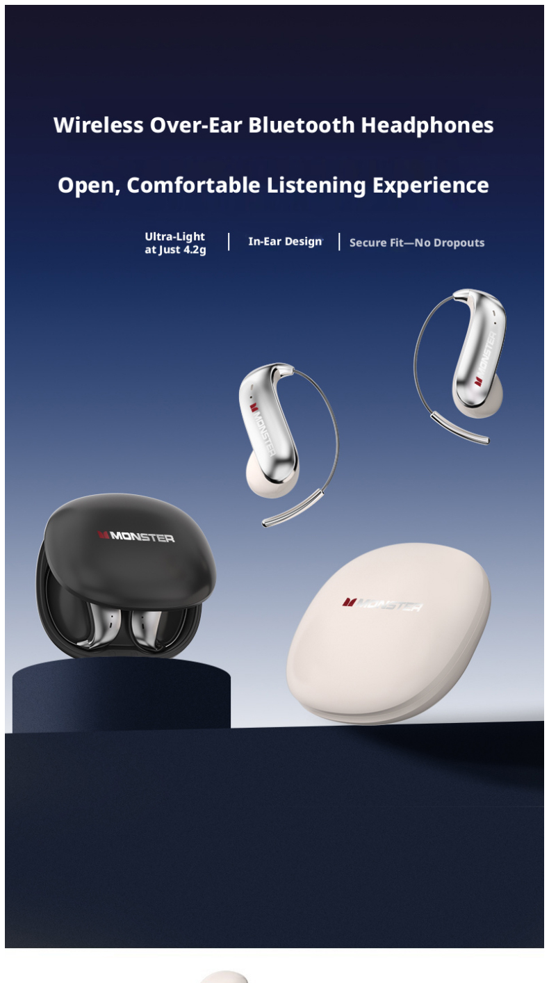 سماعات أذن لاسلكية MONSTER C01 - مراجعة Sports Earphone Hook وسعره