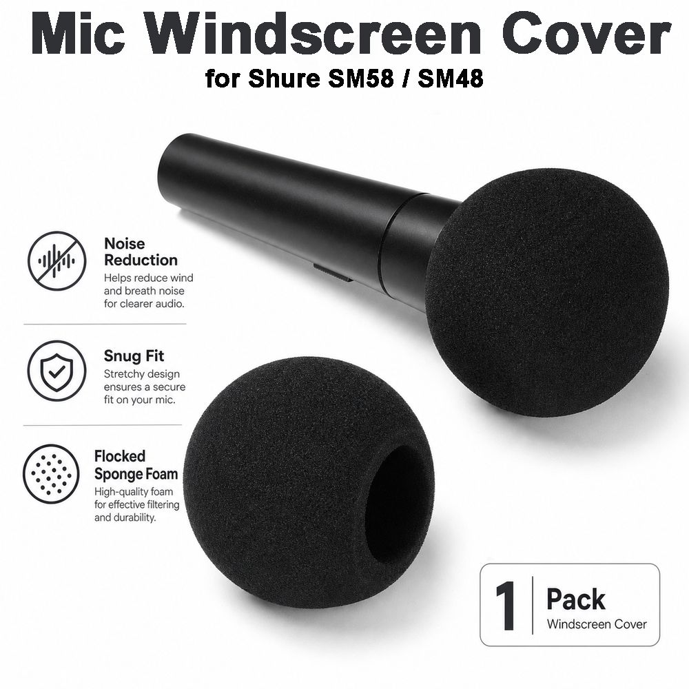 غطاء ميكروفون بديل من الإسفنج  - مراجعة Shure Mic Mv7 وسعره