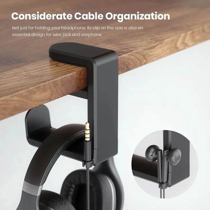 360 °   حامل سماعات رأس دوار ل - مراجعة Headphone Stand Desk وسعره