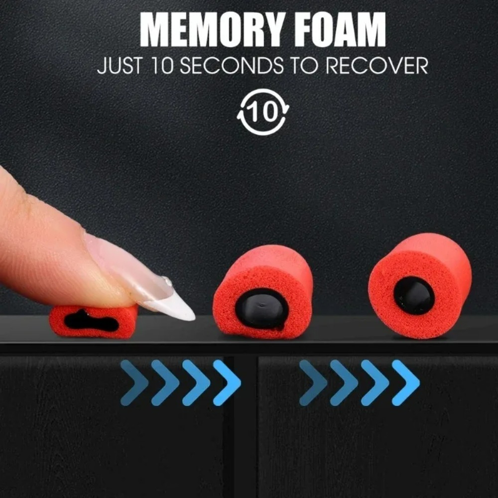 6-1 زوج من وسادات الأذن المصنو - مراجعة Earphone Foam Tip وسعره