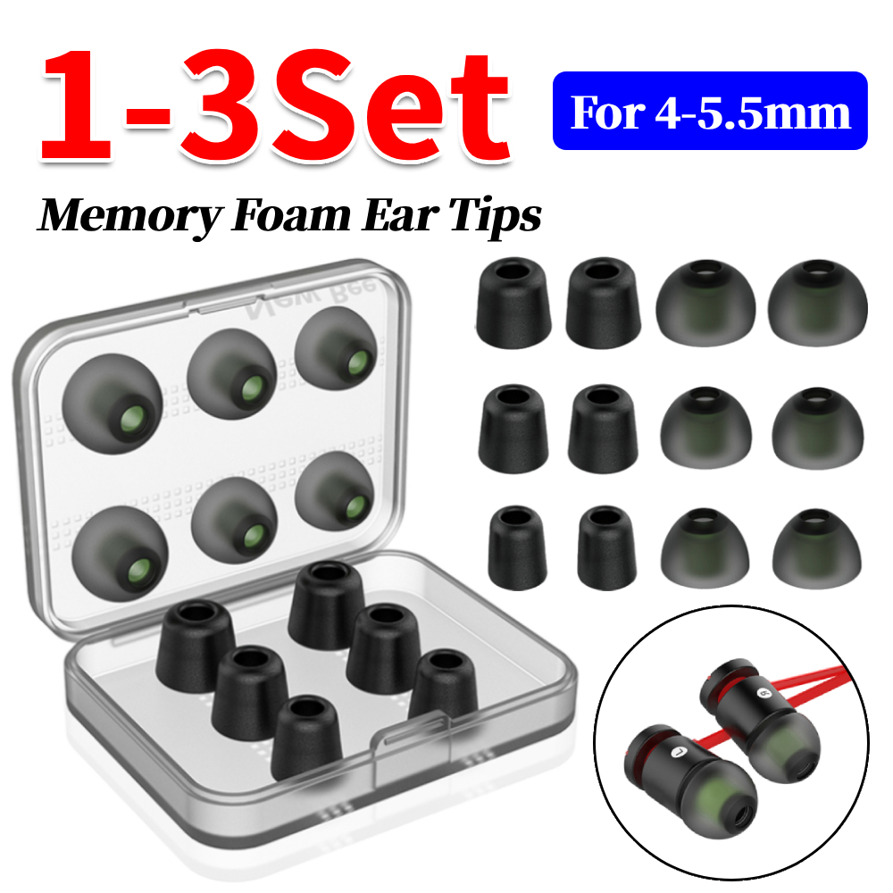 1-3 مجموعات من أطراف سماعات ال - مراجعة Earphone Foam Tip وسعره