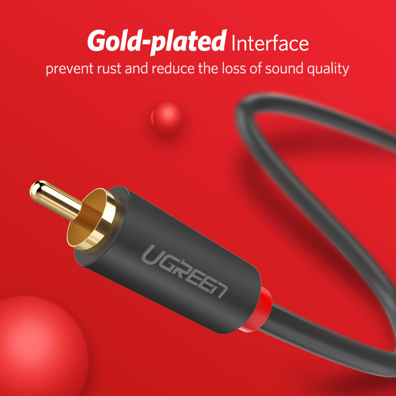 UGREEN 2RCA إلى 2 RCA الذكور إ - مراجعة Audio Splitter Y وسعره