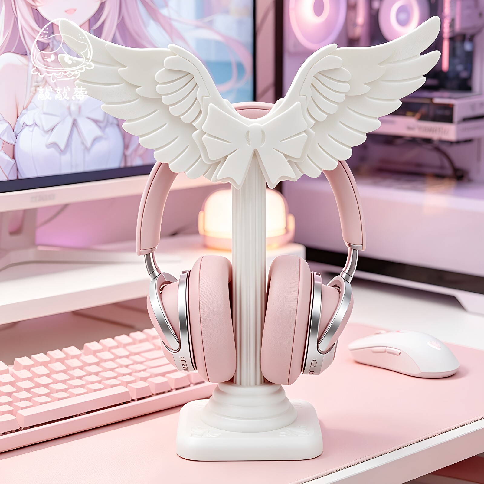 حامل سماعات رأس بتصميم أجنحة م - مراجعة Headphone Stand Desk وسعره