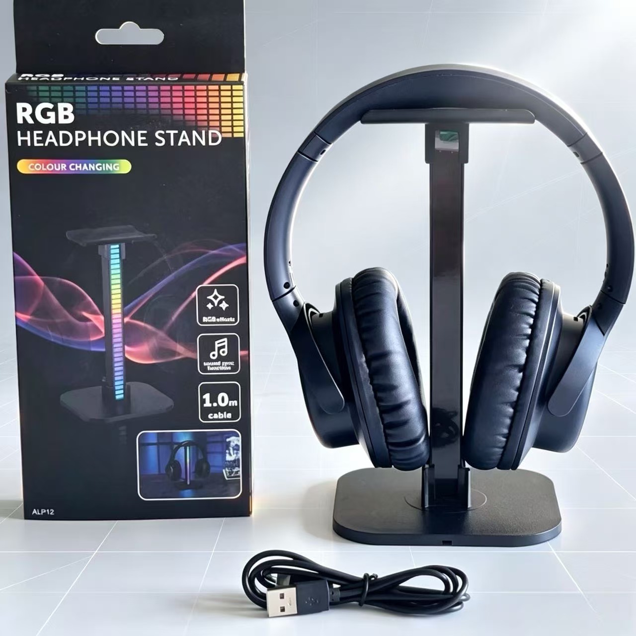 حامل سماعات ألعاب USB مع إضاءة - مراجعة Headphone Stand Desk وسعره